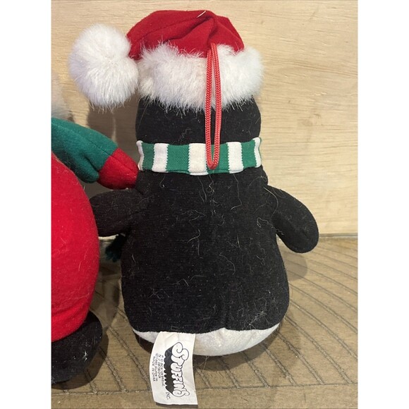 Stuffins SANTA CLAUS REindeer penguin rudolph christmas holiday 5" PLUSH 1990s - Picture 7 of 9